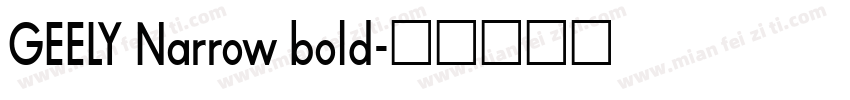 GEELY Narrow bold字体转换